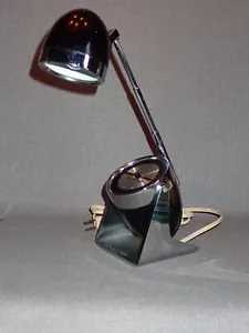 Vintage Hamilton Industries Telescoping Bullet Desk Lamp Model 60 Black Chrome - Picture 1 of 6