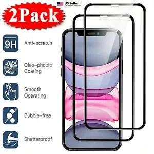 Protector de pantalla de vidrio templado cubierta completa para Apple iPhone 14 Pro Max 14 Pro 14 - Imagen 1 de 6