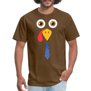 Thanksgiving Turkey Costume Turkey Face Men's T-Shirt - Picture 1 of 4