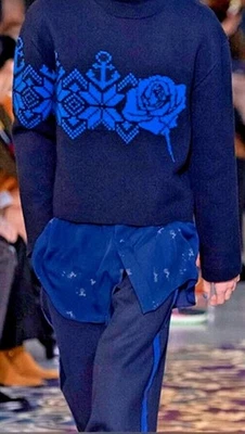 Nuevo $1,190 Etro | Otoño Invierno 2022/2023 Runway Show Ropa Hombre Suéter, Talla XXL Foto 1 de 4