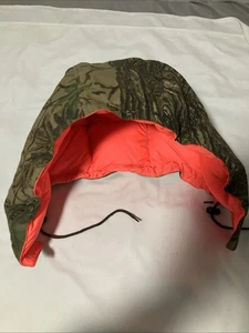 Cabela's Camo/Orange Real Tree Reversible Insulated Snap In Hood . Preowned GC - Picture 1 of 8