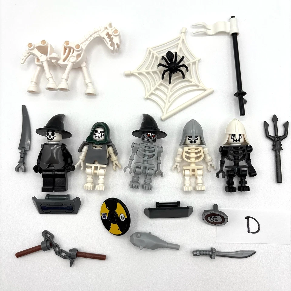 Лот товаров минифигурки LEGO Skeleton Knights оружие замок пауков фэнтезийное королевство #D лошадь - Изображение 1 из 1