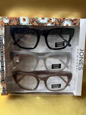 JONES NEW YORK Signature 3 pares +2,00 gafas de lectura lectores para mujer Foto 1 de 4