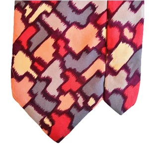 "Corbata de seda para hombre Caravaggio abstracta brillante multicolor con contornos negros 3,75x56""" - Imagen 1 de 10
