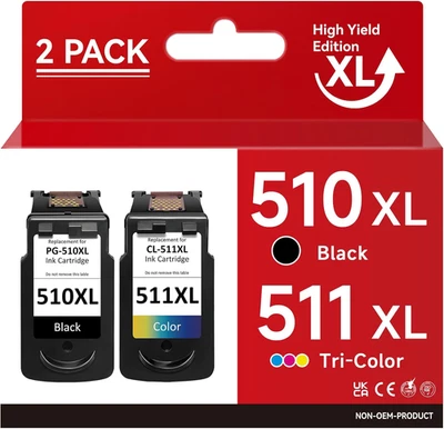 510 511 XL Sostituzione per Cartucce Canon 510 511 Canon PG-510/CL-511 Cartucce  - Immagine 1 di 4