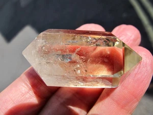 Citrine Healing Quartz Crystal Natural polished point healing DT not heated 27g - Picture 1 of 22