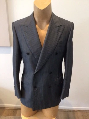 "Nuevo Traje Para Hombre CANALI Gris 2 Piezas Doble Pecho Talla 49"" Lana Seda". Italia.. Foto 1 de 4