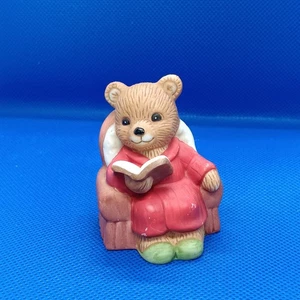 Vintage HOMCO Porcelain Bear Figurine -#5302 Papa Bear Reading Robe And Recliner - Picture 1 of 2