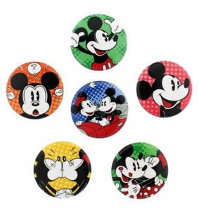 Disney Parks Mickey & Minnie Knopfmagnet 6er Set, Neu - Bild 1 von 9