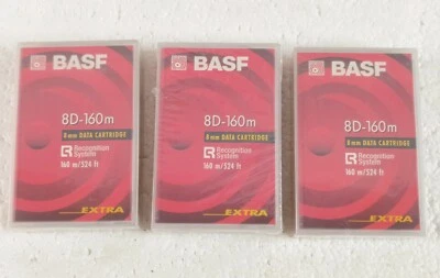 3 BASF EXTRA 8D-112m - 8MM 112M Data Tape Cartridge -- New & Sealed  - Image 1 of 2