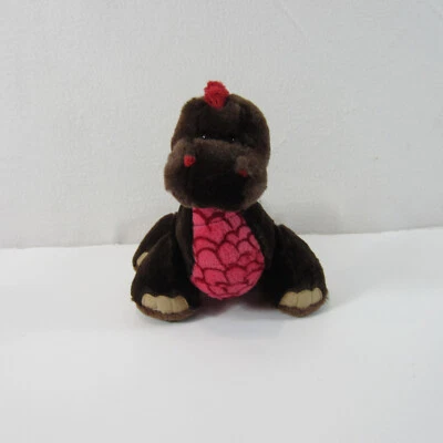 Webkinz Plush Cocoa Dinosaur No Code Brown Pink Stuffed Animal HM338 - Image 1 of 4