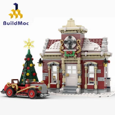 Little Winter Town Hall Modular Building Set Christmas MOC Bricks Gift Toy - Image 1 of 4