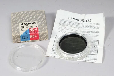 VINTAGE CANON ND4 55MM NEUTRAL DENSITY SCREW-IN FILTER IN BOX AND CASE - Image 1 of 4