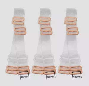 3Pairs Women's Invisible Soft Clear Replacement Bra Shoulder Straps/Nude - Picture 1 of 4
