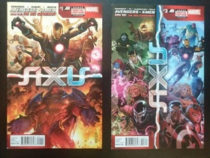 Axis #1 and #3 Marvel Comics 2014 Avengers X-Men Red Supremacy - Picture 1 of 4