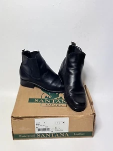 Santana Canada Misha Winter Boots Leather Shoes Womens Size 9 US Black - Picture 1 of 10