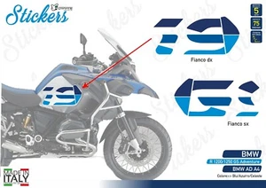Adesivi Fianco Serbatoio Moto BMW R 1200 1250 gs Adventure LC GS new 2019 blu 2 - Imagen 1 de 1