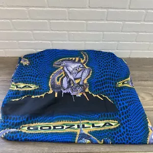 Vintage 1998 Godzilla Twin Fitted Sheet Only Valance Bibb Toho - Picture 1 of 4