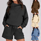 #F Women 2 Piece Matching Set Solid Color 2 Piece Sweatsuits Outfits Tracksuit S