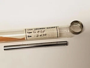 Van Keuren Wire Pin Gage 0.2470, Tolerance Z+, 3-1/4" Length - Picture 1 of 3