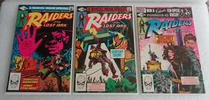 1981 MARVEL COMIC BOOK RAIDERS OF THE LOST ARK LOT SET 1,2,3 INDIANA JONES VF - Picture 1 of 17