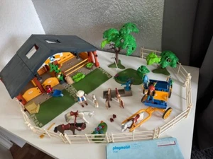 Playmobil Reiterhof 3120 Pferdestall Pony Scheune viel Zubehör Gebraucht - Bild 1 von 6