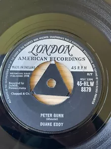 DUANE EDDY PETER GUNN 7" SINGLE LONDON (1958) EX ROCK 'N' ROLL ENGLAND - Picture 1 of 3