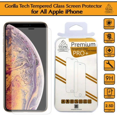 LCD Screen Protector Tempered Glass For iPhone 15 Pro Max,14, 13,12,11,XR,XS,X,7 - Image 1 of 4