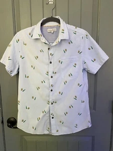 Sovereign Codes Los Angeles Men’s Short Sleeve Button Blue Beer Glasses Shirt M - Picture 1 of 8