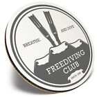 Round Single Coaster  - BW - Freediving Club Dive Diver Diving Ocean  #40698