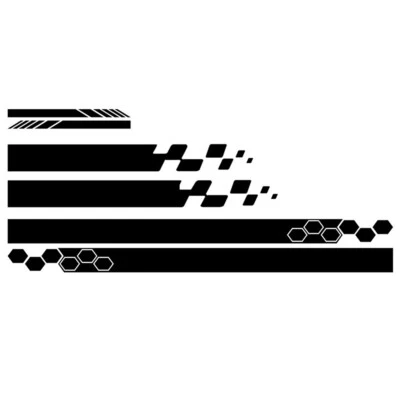 5pcs Rear Mirror Hood Racing Stripe Vinyl Decal Sticker Car Truck Body Graphics  - Image 1 of 4