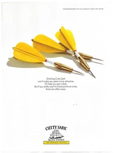 Vintage Print Ad Cutty Sark Scots Whisky - Yellow Darts - June 1992 - Picture 1 of 5