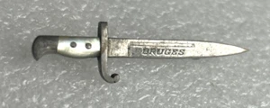 WW1 Herz Brosche - BRÜGES Bajonett Dolch - mit Perlmutt Griff - Bild 1 von 3