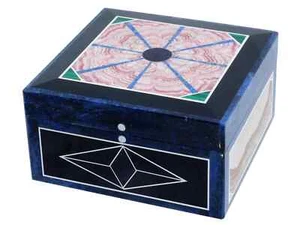 Caja de marsia de lapislázuli y piedras semipreciosas - Imagen 1 de 8