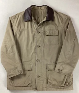 Canvas Field Coat Barn Coat Wool-Blend Lining EU Size 58 54” - Picture 1 of 18