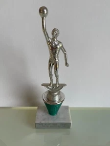 Vintage 1976 Basketball Trophy 9" with Marble Base - Picture 1 of 9