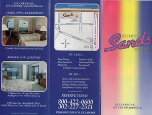 Atlantic Sands Hotel Rehoboth Beach Delaware Vtg 1990's Brochure Color Photos - Picture 1 of 2