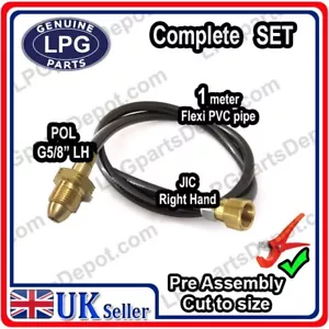 GASit GASLOW bottles lpg refill hose with brass connector POL 5/8 x  JIC LPG - Picture 1 of 3