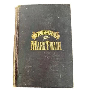 Antique 1880 Sketches by Mark Twain, Rare Pirated Publication - Picture 1 of 13