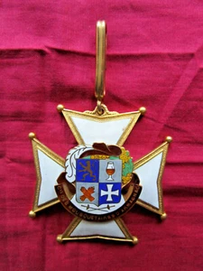 Cie des Mousquetaires d'Armagnac / tolle Dekoration Emaille Medaille 1925-40 - Bild 1 von 4