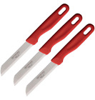 3 Pack Solingen Kitchen Fruit Knife 3.25" Solingen Steel Blade Plastic Handle
