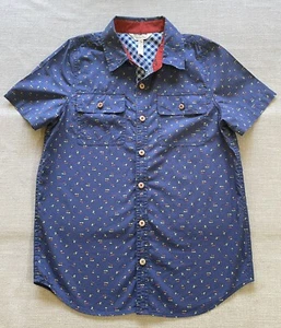 Matilda Jane Boys Shirt Cherry On Top Blue Button Up Brilliant Daydream Size 14 - Picture 1 of 4