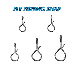 50/100pcs Fly Fishing Snap Stainless Steel Quick Change No Knot Snap Connector - Picture 1 of 10
