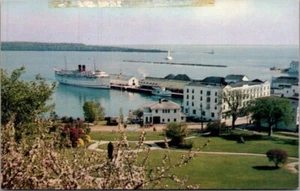 DER HAFEN Mackinac Island, Michigan Mi Boote Postkarte - Bild 1 von 2
