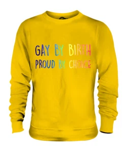 Gay Por Nacimiento Proud Por Elección Unisex Suéter Regalo Top Lgbt Orgullo - Imagen 1 de 16