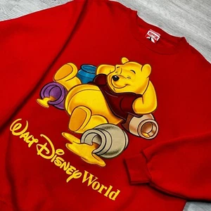 Winnie Puuh Disney World Damen Sweatshirt große Grafik Rundhalsausschnitt Mickey Inc - Bild 1 von 14