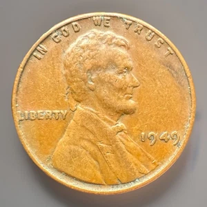 1949-P Lincoln Wheat Cent Lamination Error Obverse  Coin - Picture 1 of 6