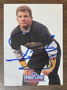 MERRIL HOGE AUTOGRAPHED 1991 PRO LINE FOOTBALL CARD # 109 PITTSBURGH STEELERS - Picture 1 of 5