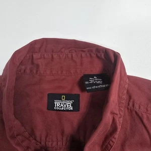 National Geographic Men's Long Sleeve Safari Shirt XL Red - Picture 1 of 11