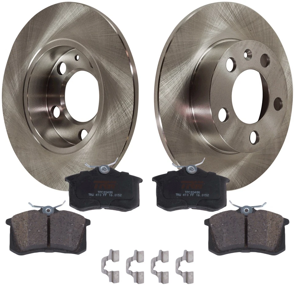 KIT TRW-TRW101221-3730 Juego de 2 ruedas discos de freno y kits de pastillas traseras para VW Beetle TT Foto 1 de 4